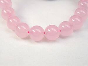 ♪即決【壽】直径8.2mm天然最高AAA級極品ピンク水晶ブレス