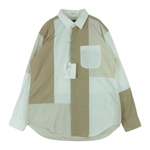 Engineered Garments エンジニアードガーメンツ Combo Short Collar Shirt パッチワーク コットン 長袖 シャツ XS【中古】