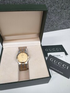 ◎0602/0501 GUCCI グッチ　腕時計　9000M　クォーツ　ケース付　ユニセックス　※同梱不可