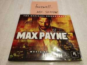 MAX PAYNE 3 オフィシャルサウンドトラック 非売品CD HEALTH マックスペイン3 ROCK STAR GAMES ロックスターゲームズ Official Soundtrack