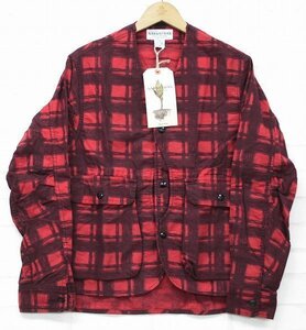 4T4695■未使用品 ササフラス ガーデニアハンタージャケット プリントフランネル SASSAFRAS GARDENIA HUNTER JACKET PRINT FLANNEL