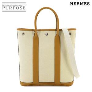 未使用 展示品 エルメス HERMES ガーデンファイル PM 2way トート ショルダー バッグ トワルミリタリー ネゴンダ セサミ ベトン 90233784