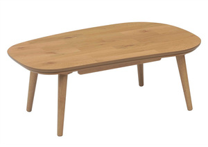 こたつテーブル 105幅ソラマメ形 BI-NZU105 天然木オーク コタツ NA色