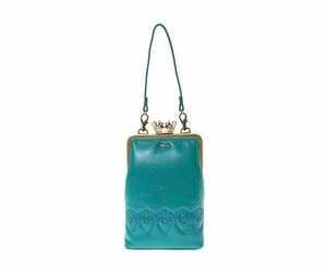 ANNA SUI アナ スイ キッシング 口金マルチショルダーバッグ　グリーン