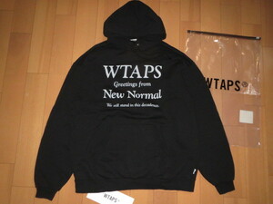 送料無料発送 人気即完売サイズ5 XXL 2XL ダブルタップス WTAPS NEW NORMAL HOODED パーカー BLACK タグ付き 正規品 日本製 とても美品