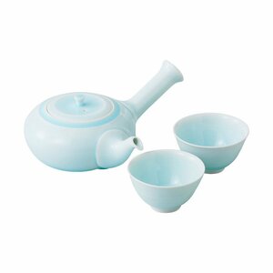 波佐見焼！ ☆青磁一服茶器☆ 11439 新品 湯呑 煎茶 汲出 急須 ポット ギフト