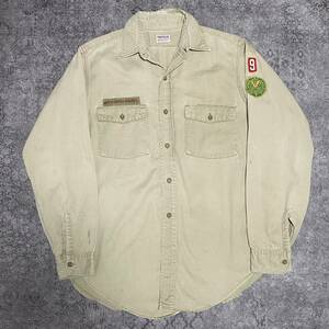 Vintage 1950s HERCULES Boy Scout Shirt ヘラクレス ボーイスカウト ワークシャツ ワッペン ベージュ 50年代 ヴィンテージ ビンテージ