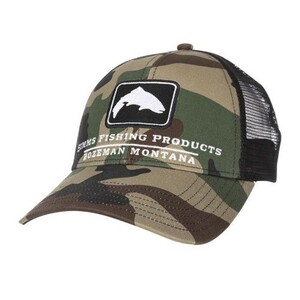 SIMMS シムス　Trout Icon Trucker CAP トラウト　アイコン　トラッカー　キャップ　OS 　Woodland Camo