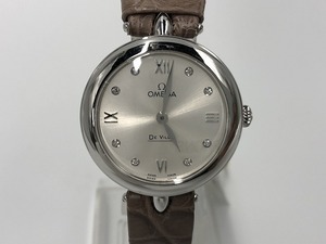オメガ OMEGA De Ville Prestige デュードロップ 腕時計 クォーツ式 シルバー系・文字盤/ベージュ系 424.13.27.60.52.001