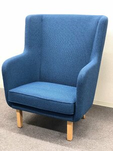 ■Knoll/ノール■ロックウェル アンスクリプテッド ハイバックチェア ブルー系 ファブリック★埼玉発送★