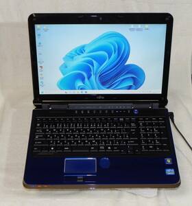 F437富士通★LIFEBOOK AH77/D i7-2630QM 256GB/SSD 8GB BD Win11 Office◆動作品