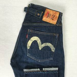 EVISU エヴィス Lot2504XX No2 ジーンズ 日本製 W28 L35 EVISタグ セルビッチ 赤耳 ボタンフライ シンチバック バッファローパッチ