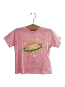 GUCCI◆KIDS PINK T-SHIRT WITH LOGO/Tシャツ/80cm/コットン/ピンク