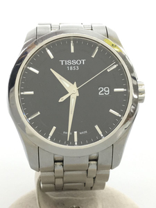 TISSOT◆クォーツ腕時計/アナログ/ステンレス/BLK/SLV