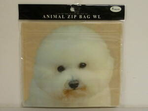 30601-6　ANIMAL ZIP　5枚入り　1袋　犬　白　 アニマル ジップバック