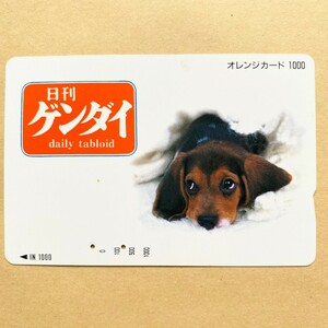 【使用済】 オレンジカード JR東日本 ビーグル 子犬 日刊ゲンダイ