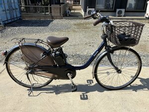 C11　中古電動アシスト自転車 1円売切り！ パナソニック ビビDX 青 説明書付き 配送エリア内は送料3800円でお届