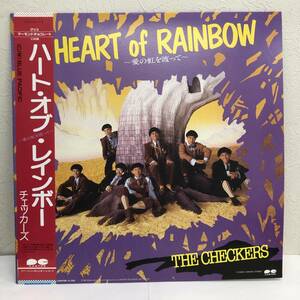 LPレコード 「チェッカーズ：HEART OF RAINBOW ～愛の虹を渡って～/ブルー・パシフィック」 33 1/3回転 キャニオンレコード レトロ 中古