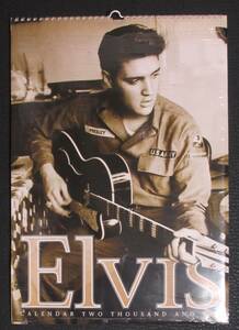 【新品/輸入品/2002年度カレンダー/30cm×42cm】ELVIS PRESLEY/ELVIS Calendar 2002