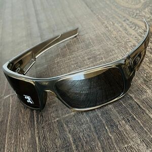 【1円スタート】サングラス オークリー OAKLEY CRANKSHAFT クランクシャフト 偏光 ミラーレンズ ブラウン スモークレンズ スケルトン 茶色