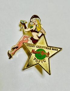 ハードロックカフェ　ピンズ◆2002年クリスマス　東京◆Hard Rock Cafe Pins/HRC/ピンバッジ/サンタ/ガール/Christmas/tokyo