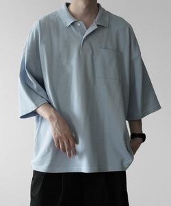 「RUUBON」 半袖ポロシャツ S サックスブルー メンズ
