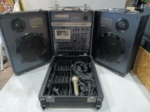 National Disco BS RX-A2 2way SPEAKER SYSTEM ナショナル ラジオ カセット スピーカー セット 大型ラジカセ 現状品