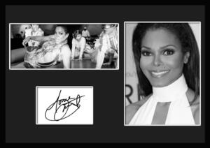 10種類!Janet Jackson/ジャネット・ジャクソン/サインプリント&証明書付きフレーム/BW/モノクロ/ディスプレイ (6-3W)