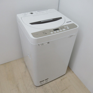 SHARP シャープ 全自動洗濯機 6.0kg ES-GE6D 送風・簡易乾燥 2020年製 ブラウン系 洗浄・除菌済