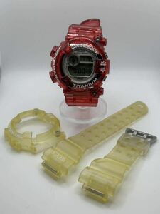 【送料無料】CASIO G-SHOCK DW-8201WC FROGMAN W.C.C.S. カシオ ジーショック フロッグマン クリア レッド カスタム 200M マンタ 