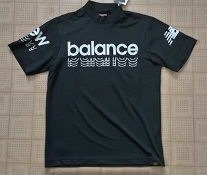 即決新品 New Balance GOLF メンズ半袖モックネックシャツ ブラック 5サイズ Lサイズ相当 ニューバランス ゴルフ