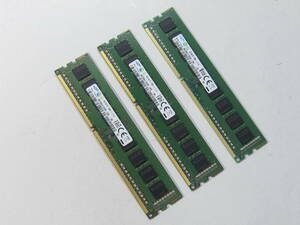 クリックポスト送料無料 サムスン 4GB×3枚 計12GB デスクトップパソンコン メモリ DDR3-1600 PC3-12800U M378B5173QH0-CK0 SAMSUNG 中古