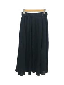 HYKE◆SHARK SKIN PLEATED SKIRT/ベルトスカート/1/ポリエステル/NVY/211-14104