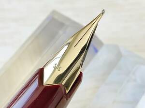 【極美品】 モンブラン 万年筆 ペン先14K-585 MONTBLANC ボルドー軸 廃盤モデル アンティーク品 カートリッジ式