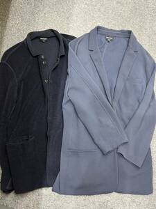 【JV7347】1円スタート GIORGIO ARMANI セット ジョルジオ アルマーニ 54 52 ブレザー テーラード ジャケット メンズ 服 無地 紺 保管品