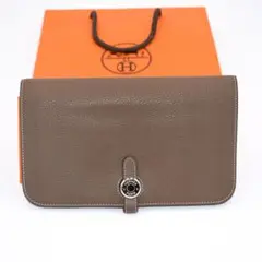 Hermès　エルメス　ドゴンデュオ　ドゴンGM 　エトゥープ