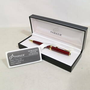 PARKER パーカー 金属製 黒 ボールペン レッド ブランド 文房具 筆記用具 事務用品 コレクション 中古