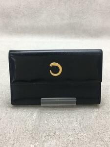 Cartier◆3つ折り財布/-/BLK/無地/レディース