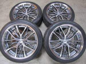 札幌発☆最落なし★【レクサスRX等】WEDS Kranze WEAVAL クレンツェ ウィーバル 22×9.5J +32 TOYO プロクセス STⅢ 265/40R22 4本 売切り