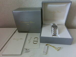 中古品 保管品 動作未確認 Christian Dior クリスチャンディオール バギラ 腕時計 クオーツ ステンレススチール D44-120/激安1円スタート
