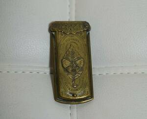 c1870 Avery “Quadruple Golden Casket” brass butterfly needle case ヴィンテージ品 中古