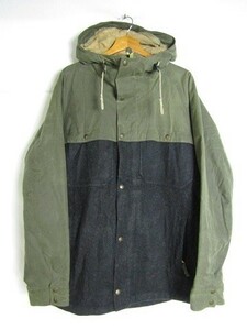 FILSON　フィルソン バートン　コラボ　オイルドクロス　ウール　マウンテンパーカー　カーキ　チャコール　Sサイズ