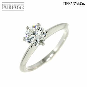 ティファニー TIFFANY&CO. ソリティア ダイヤ 1.03ct H/VS1/3EX 11.5号 リング Pt プラチナ 指輪 【鑑定書付き】 Diamond Ring 90217554