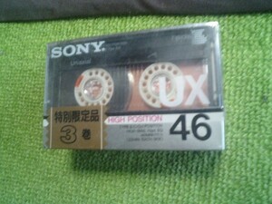未開封 SONY ソニー カセットテープ ハイポジション TYPE2 CrO2 UX46 3本セット