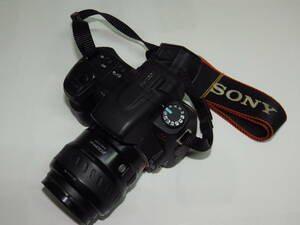 ■美品 デジタル一眼レフ ソニーα200 黒◆SONYDSLR-A200◆レンズミノルタAF28-80mm◆ボディ内手振れ補正◆動作確認済■