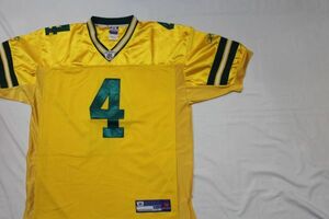 【古着GAME TOPS Reebok NFL GREEN BAY PACKERS フットボールシャツ黄#4】リーボック アメフト グリーンベイ パッカーズ FAVRE ファーヴ