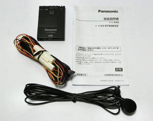 パナソニック Panasonic アンテナ分離型 音声タイプ ETC車載器 CY-ET909KDZ 12V 24V 取扱説明書付き 動作確認済 軽自動車登録 