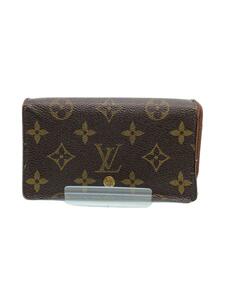 LOUIS VUITTON◆ポルト・モネ・ビエ・トレゾール_モノグラム・キャンバス_BRW/PVC/BRW/レディース