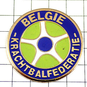 ピンバッジ・ベルギースポーツ球◆フランス限定ピンズ◆レアなヴィンテージものピンバッチ