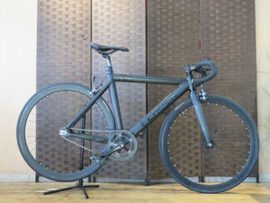 ■LEADER BIKE リーダーバイク 725 ブラック シングルスピード ピストバイク 自転車 札幌発 再　★